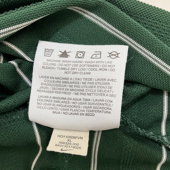 Nike Golf Men's XL Green & White Striped Dri-Fit Short Sleeve Polo Shirt - Picture 8 of 10